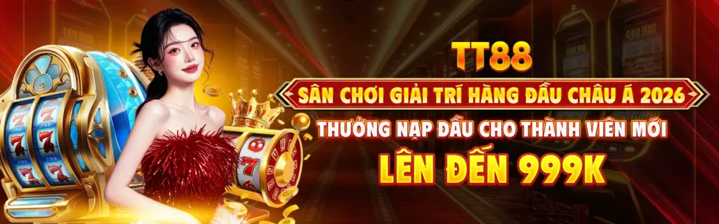TT88 – Sân chơi giải trí hàng đầu châu Á 2026 Thưởng nạp đầu cho thành viên mới lên đến 999k